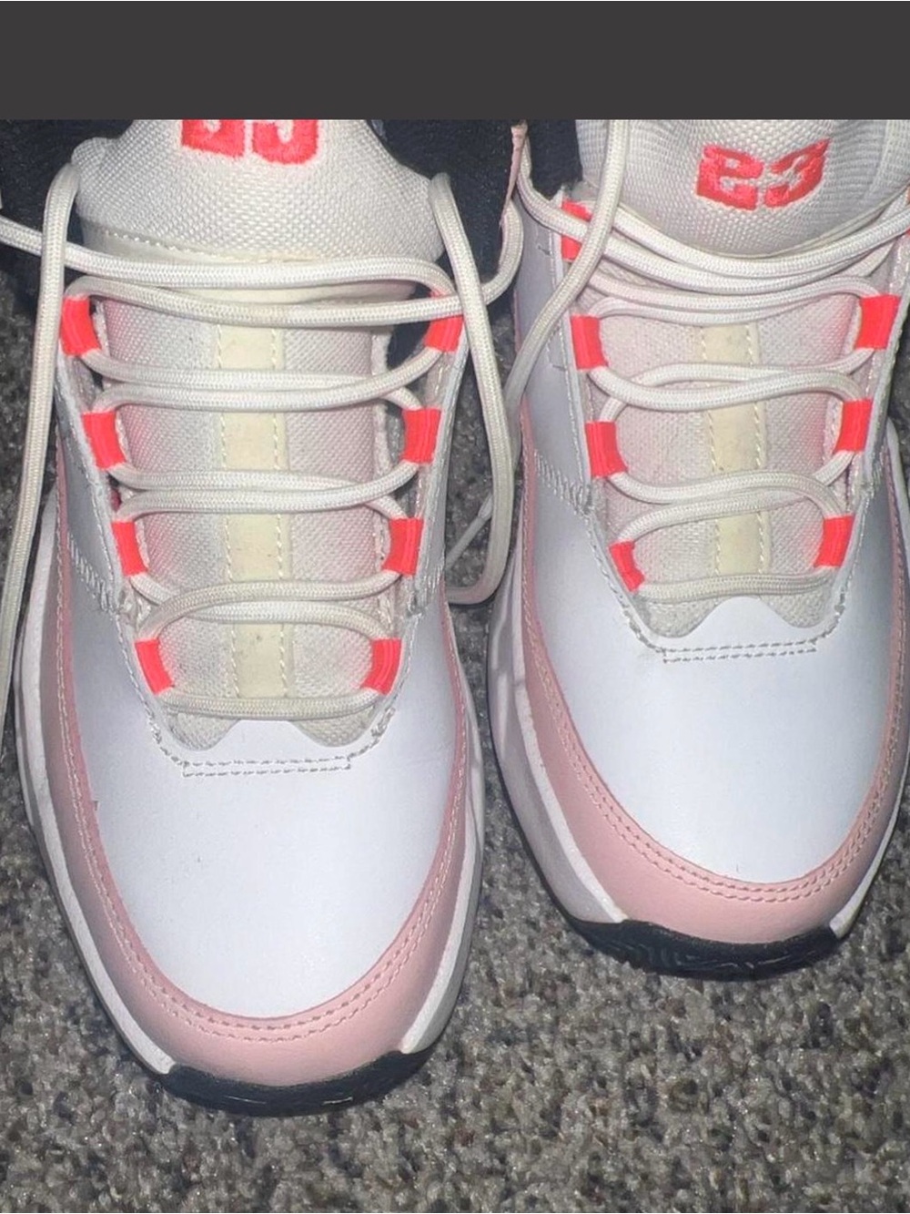 Nike Kids White Pink & Coral Accent Jordan’s